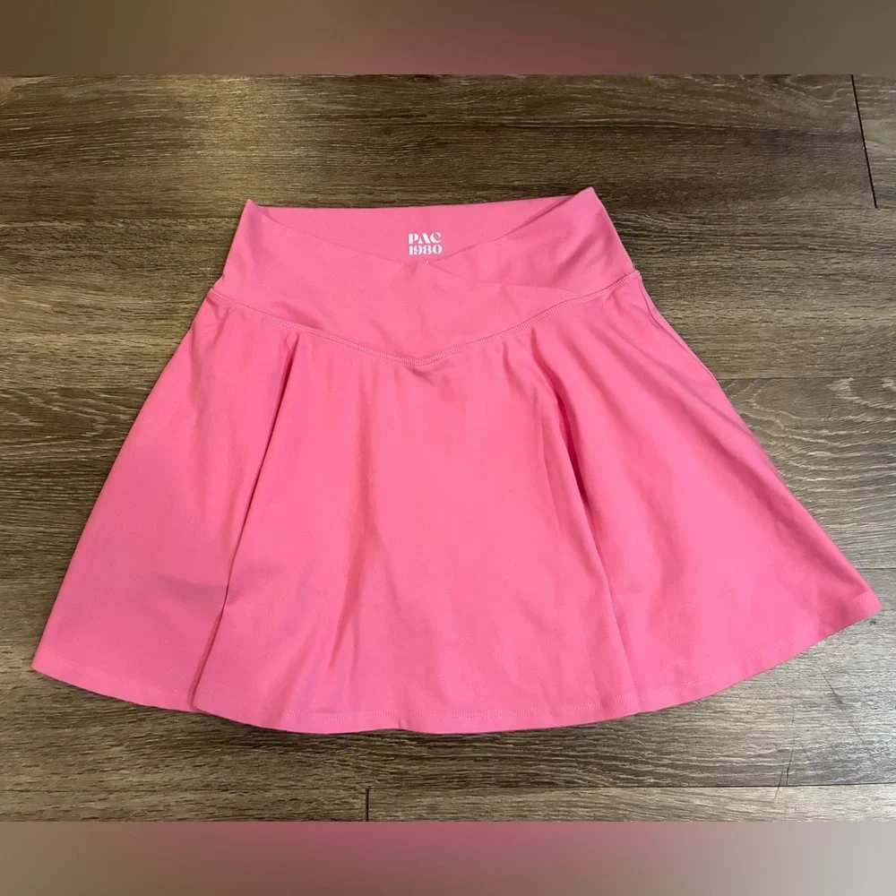 PacSun | PAC 1980 WHISPER Active Crossover Front Mini Skirt in Pink Medium